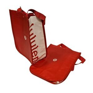 Two Red and White Lululemon  Tones Bags